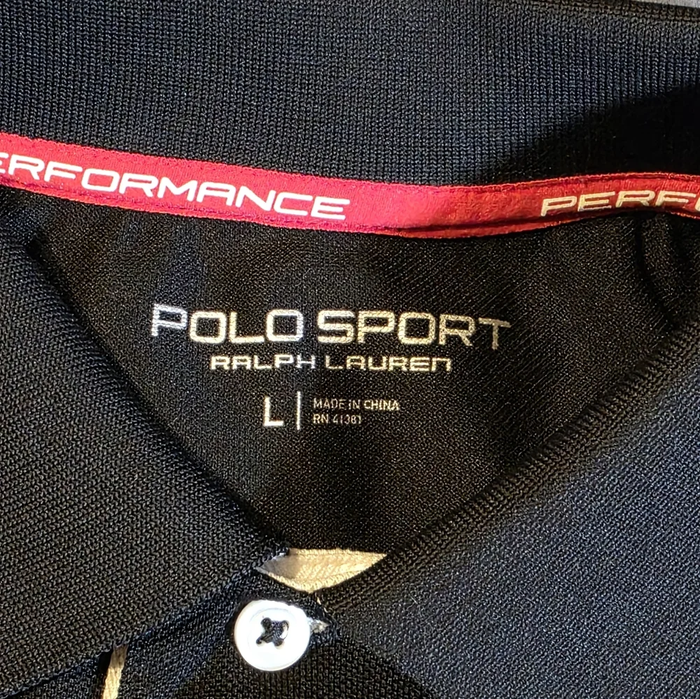 Ralph Lauren Black Polo Sport Shirt Sz Lg - Picture 2 of 5